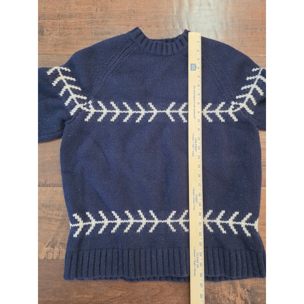VTG Y2k Apres Ski Old Navy Fair Isle Chunky Bassball Stitch Lamps Wool XL - Picture 5 of 10